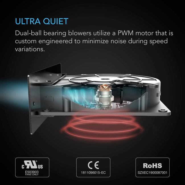 AC INFINITY AIRPLATE S2, HOME THEATER + AV CABINET QUIET COOLING BLOWER SYSTEM AI-APS2