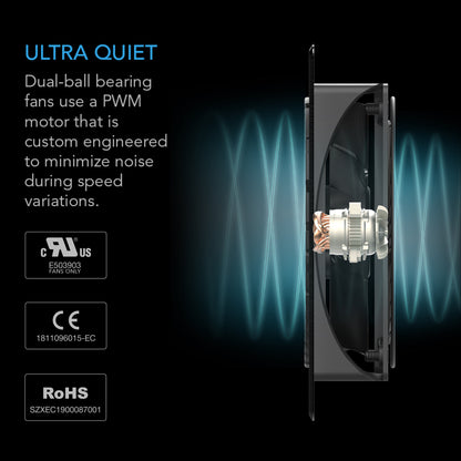 AC INFINITY AIRPLATE T7 HOME THEATER + AV QUIET CABINET COOLING FAN SYSTEM AI-APT7