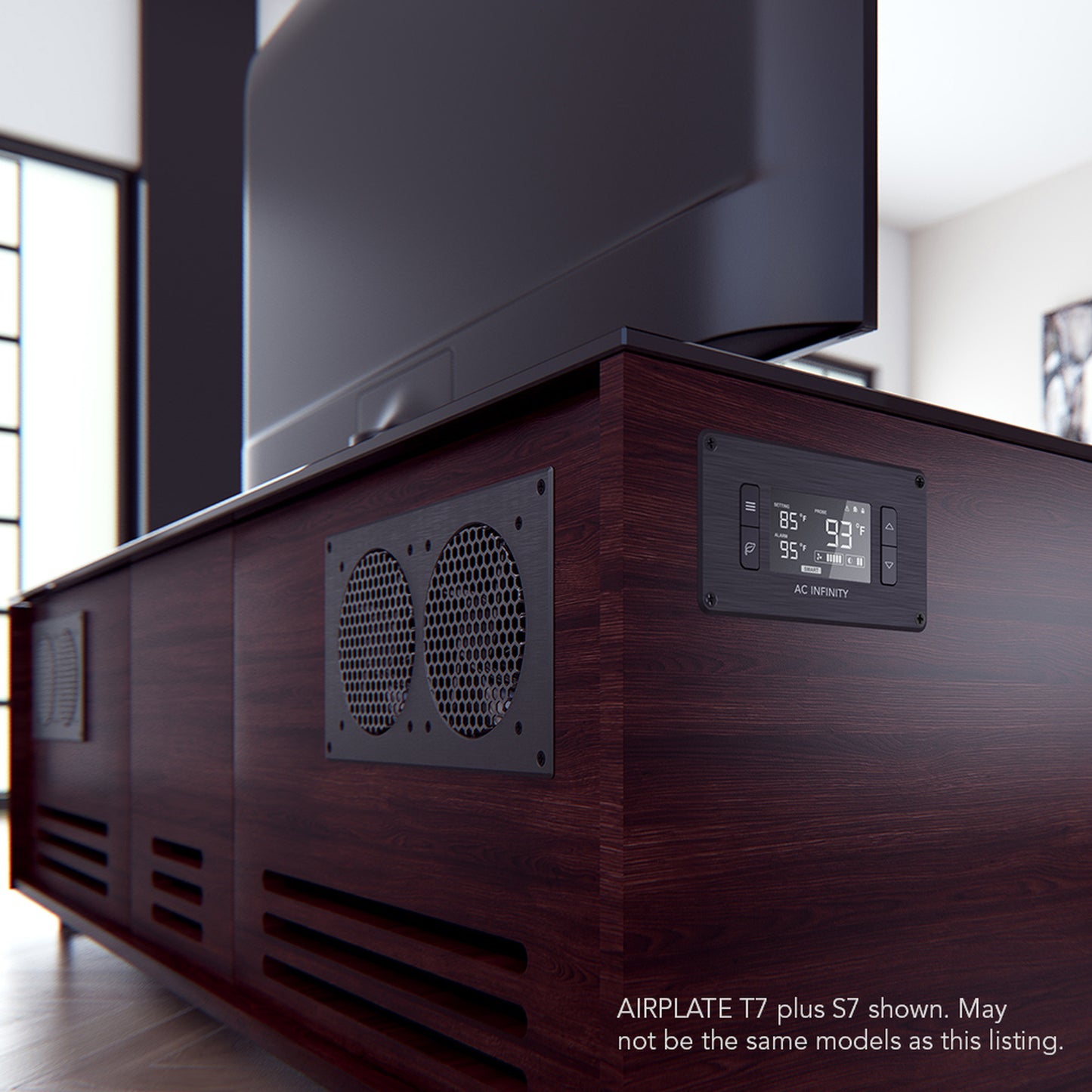 AC INFINITY AIRPLATE T7 HOME THEATER + AV QUIET CABINET COOLING FAN SYSTEM AI-APT7
