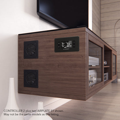 AC INFINITY AIRPLATE S1, HOME THEATER AND AV QUIET CABINET COOLING FAN SYSTEM, 4 INCH AI-CFS80BA