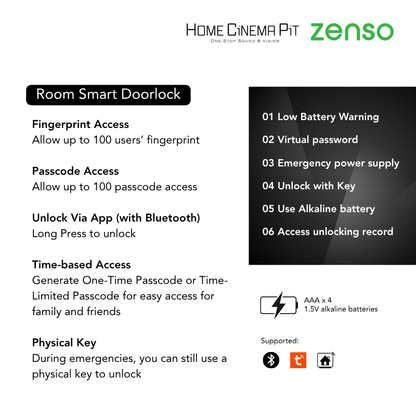 ZENSO ROOM SMART DOOR LOCK ZDL048