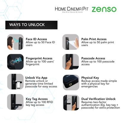 ZENSO FACE RECOGNITION SMART DOOR LOCK ZDL238