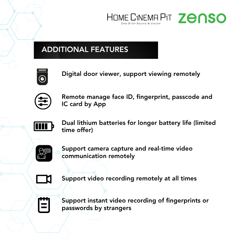 ZENSO FACE RECOGNITION SMART DOOR LOCK ZDL238