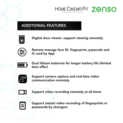 ZENSO FACE RECOGNITION SMART DOOR LOCK ZDL238