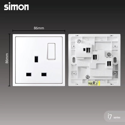 SIMON I7 SERIES SWITCHES & SOCKET OUTLET (GRAPHITE BLACK)