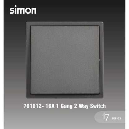 SIMON I7 SERIES SWITCHES & SOCKET OUTLET (GRAPHITE BLACK)