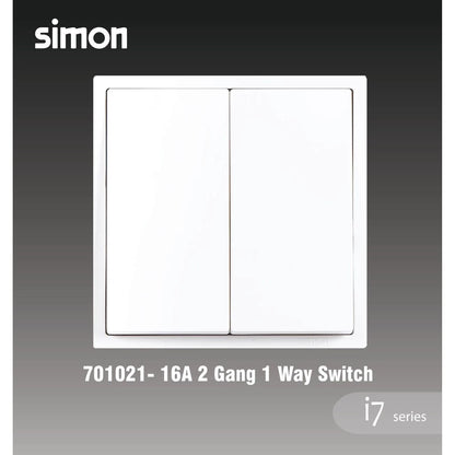 SIMON I7 SERIES SWITCH / SWITCHES & SOCKET OUTLET (MATT WHITE)