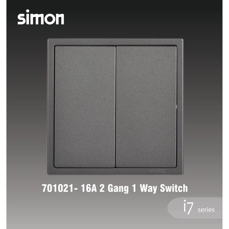 SIMON I7 SERIES SWITCHES & SOCKET OUTLET (GRAPHITE BLACK)