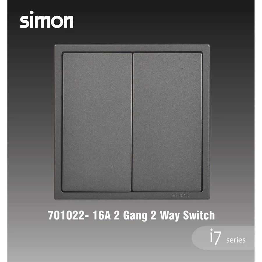 SIMON I7 SERIES SWITCHES & SOCKET OUTLET (GRAPHITE BLACK)