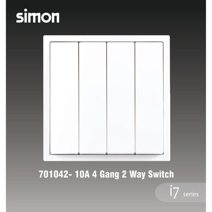 SIMON I7 SERIES SWITCH / SWITCHES & SOCKET OUTLET (MATT WHITE)