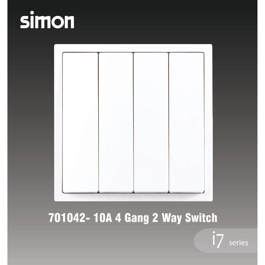 SIMON I7 SERIES SWITCH / SWITCHES & SOCKET OUTLET (MATT WHITE)