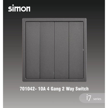 SIMON I7 SERIES SWITCHES & SOCKET OUTLET (GRAPHITE BLACK)