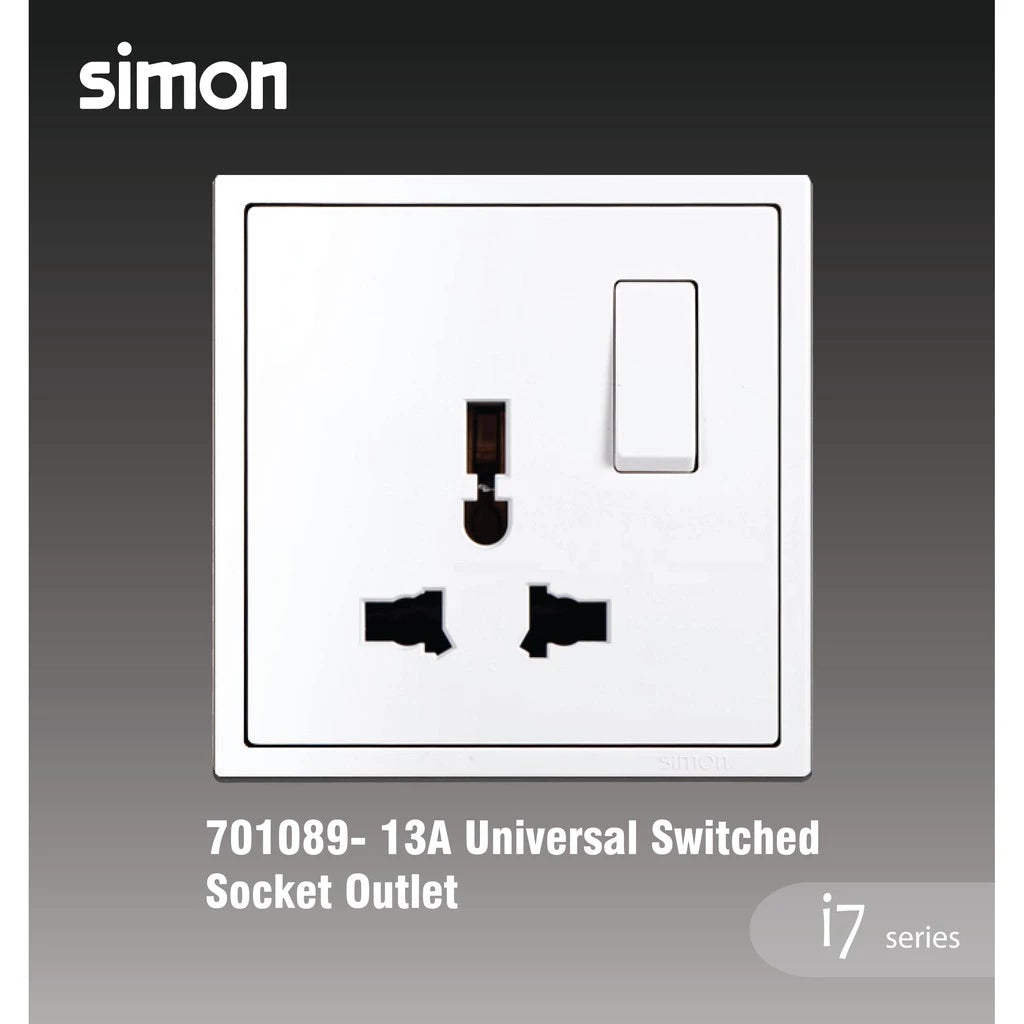 SIMON I7 SERIES SWITCH / SWITCHES & SOCKET OUTLET (MATT WHITE)