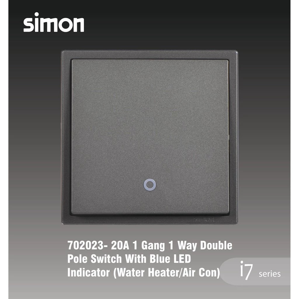 SIMON I7 SERIES SWITCHES & SOCKET OUTLET (GRAPHITE BLACK)