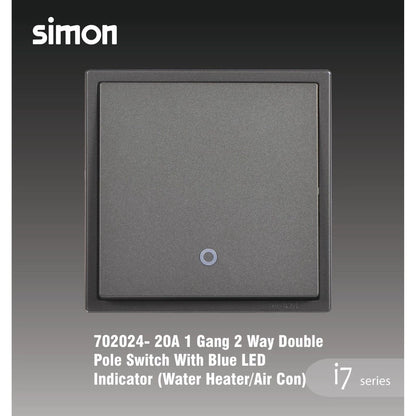 SIMON I7 SERIES SWITCHES & SOCKET OUTLET (GRAPHITE BLACK)