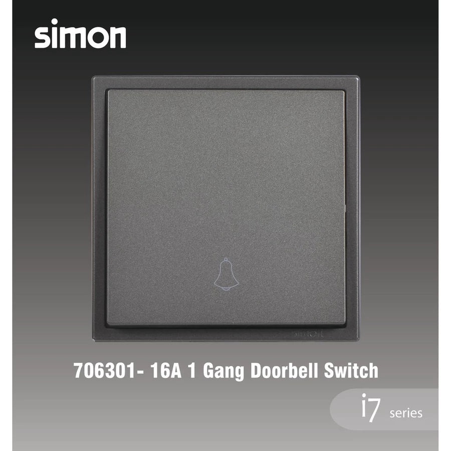 SIMON I7 SERIES SWITCHES & SOCKET OUTLET (GRAPHITE BLACK)