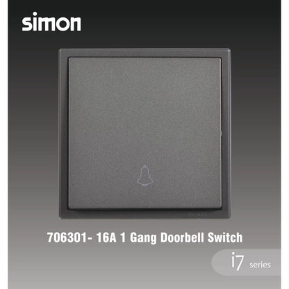 SIMON I7 SERIES SWITCHES & SOCKET OUTLET (GRAPHITE BLACK)