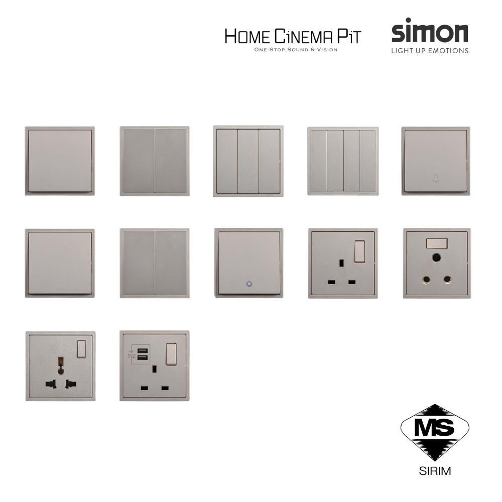 SIMON I7 SERIES SWITCHES & SOCKET OUTLET (GOLDEN CHAMPAGNE)